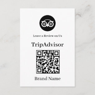Tripadvisor QR   Business Review Link Enclosure Card
