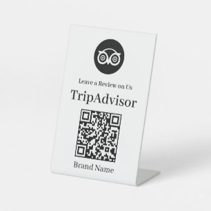 Tripadvisor QR Code   Custom Business Review Pedestal Sign