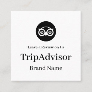 TripAdvisor QR   Custom Business Feedback Link Square Business Card