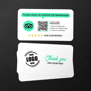Tripadvisor Review Rate My Business 5 Star QR Code Card