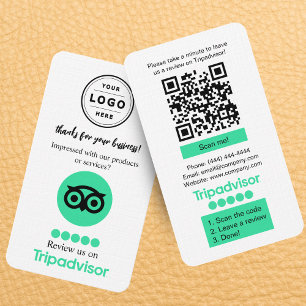 TripAdvisor Review Request Card  with QR Code