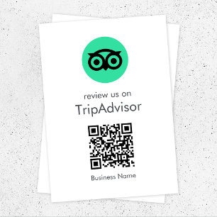 Tripadvisor Reviews   Business Review QR Code Enclosure Card