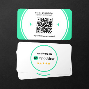 Tripadvisor Reviews Rate Business 5 Star QR Code Card