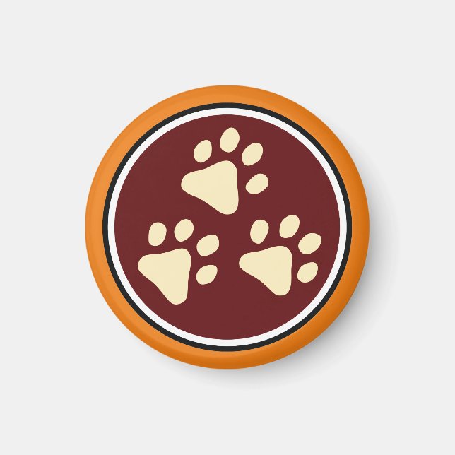 Tripawds 3-Paw Fridge Magnet (Front)