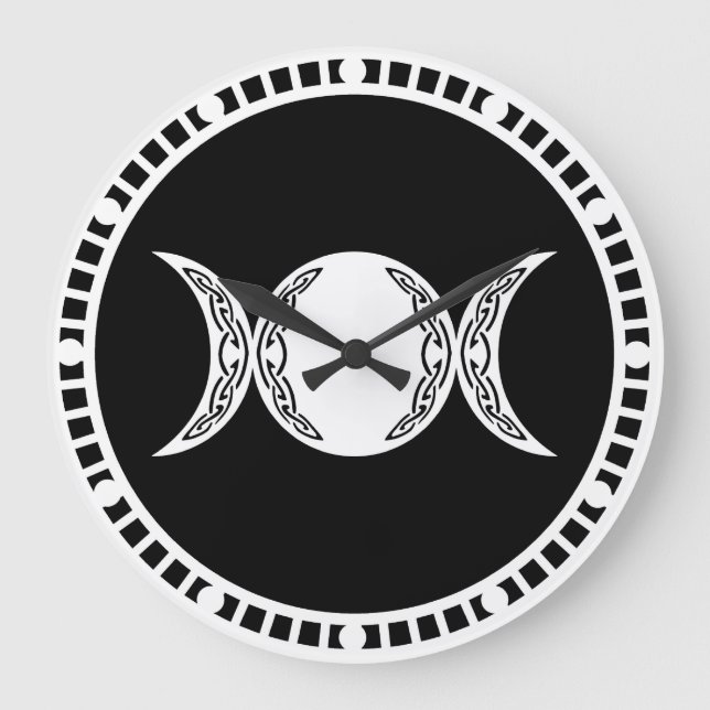 Tripe Goddess Symbol Large Clock (Front)