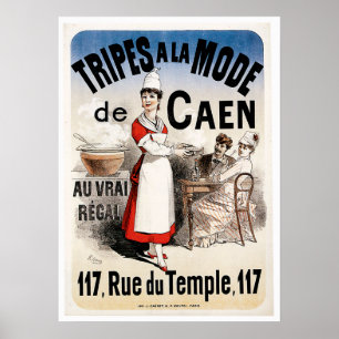 Tripes La Mode De Caen Vintage Food Ad Art Poster