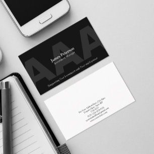 Triple A Big    Investment Grade Bonds   Black Business Card