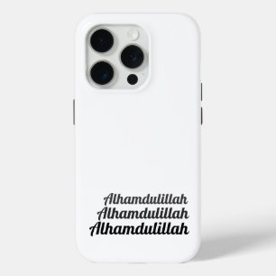 Triple Alhamdulillah White iPhone 15 Pro Case
