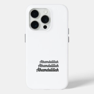 Triple Alhamdulillah White iPhone 15 Pro Case