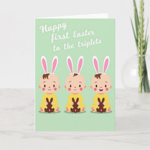 Triple Baby Celebration Card