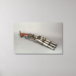 Triple-barrelled pistol canvas print
