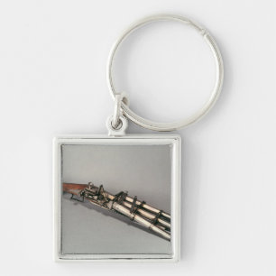 Triple-barrelled pistol key ring
