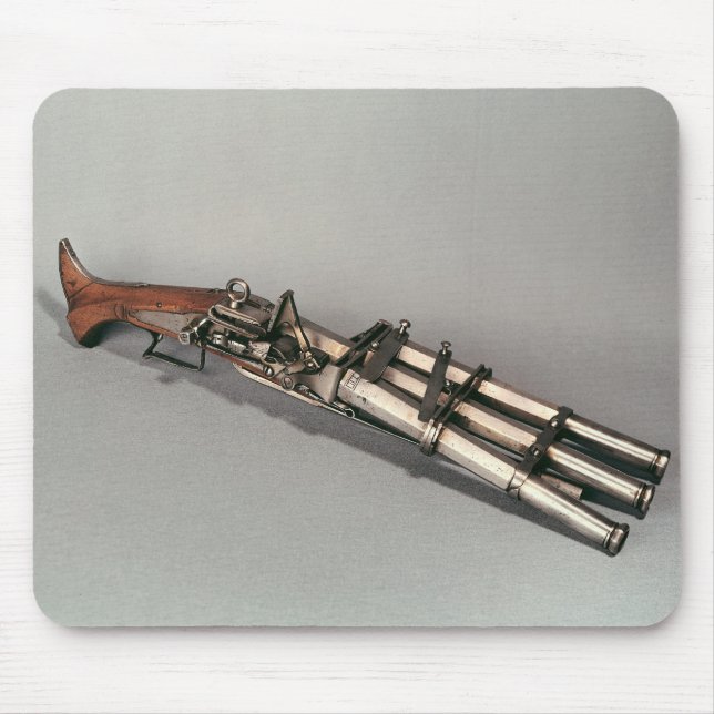Triple-barrelled pistol mouse mat (Front)