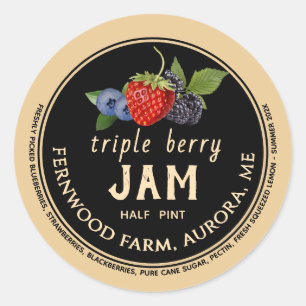 Triple Berry Jam  Classic Round Sticker
