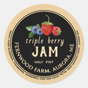 Triple Berry Jam  Classic Round Sticker