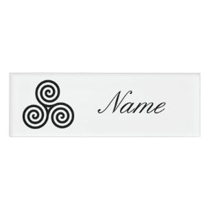 Triple Black Spiral Thunder_Cove Name Tag