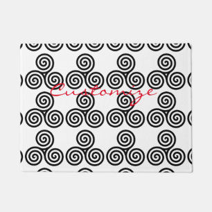 Triple Black Spirals Thunder_Cove Doormat