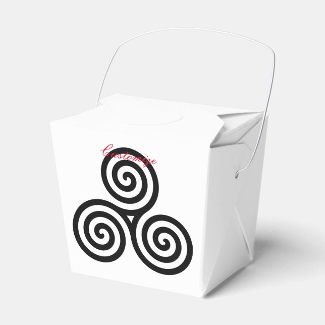 Triple Black Spirals Thunder_Cove Favour Box (Front Side)