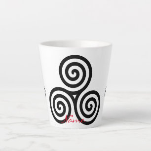 Triple Black Spirals Thunder_Cove Latte Mug