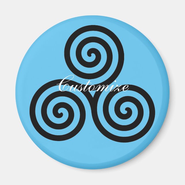 Triple Black Spirals Thunder_Cove Magnet (Front)