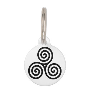 Triple Black Spirals Thunder_Cove Pet Tag