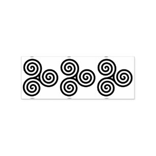 Triple Black Spirals Thunder_Cove Rubber Stamp