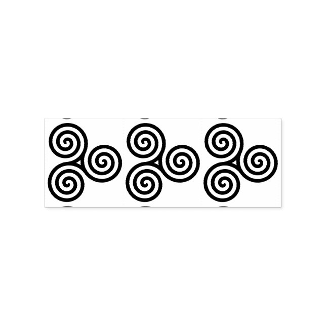 Triple Black Spirals Thunder_Cove Rubber Stamp (Imprint)