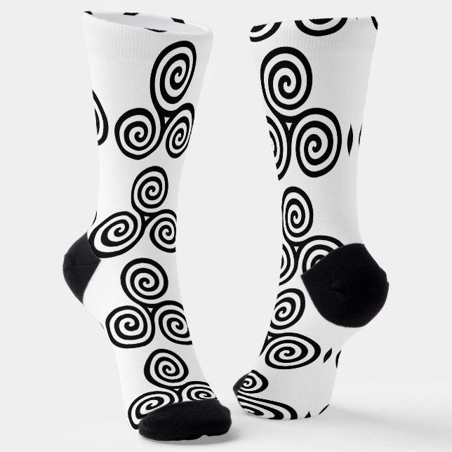 Triple Black Spirals Thunder_Cove Socks (Angled)