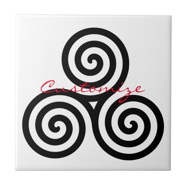 Triple Black Spirals Thunder_Cove Tile (Front)