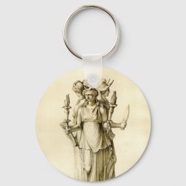 Triple-Bodied Hecate Key Ring (Front)