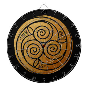 Triple Celtic Knot Swirl Mandala Dartboard