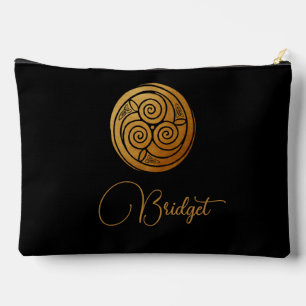 Triple Celtic Knot Swirl Mandala Personalised Accessory Pouch