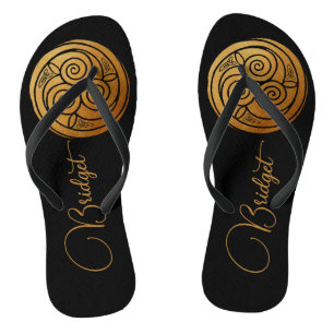 Triple Celtic Knot Swirl Mandala Personalised Flip Flops