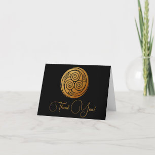 Triple Celtic Knot Swirl Mandala Personalised Thank You Card