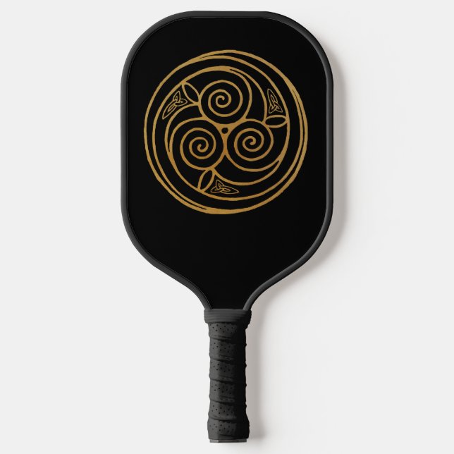 Triple Celtic Knot Swirl Mandala  Pickleball Paddle (Front)