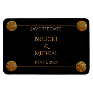Triple Celtic Knot Swirl Wedding  Magnet