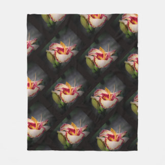 ‘Triple Cherries’ Daylily Fleece Blanket