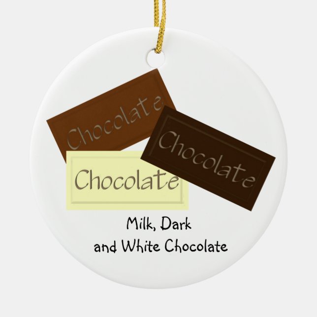 Triple Chocolate Christmas Ornament (Front)