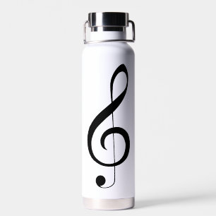 Triple Clef Musical Note, Water Bottle