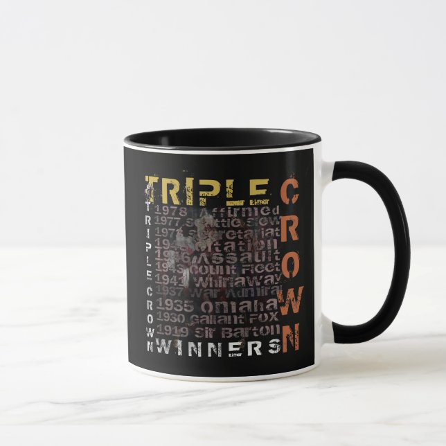 Triple Crown Winners Horse Racing Mug (Right)