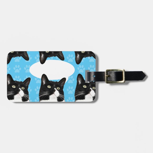 Triple Cute Custom Kitty Luggage Tag (Front Horizontal)