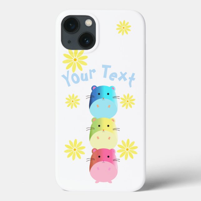 Triple Cute Kawaii Hamsters Custom Case-Mate iPhon iPhone Case (Back)
