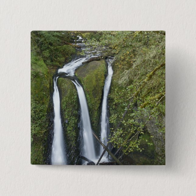 Triple Falls, Columbia River Gorge 15 Cm Square Badge (Front)