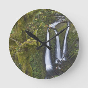 Triple Falls, Columbia River Gorge 2 Round Clock