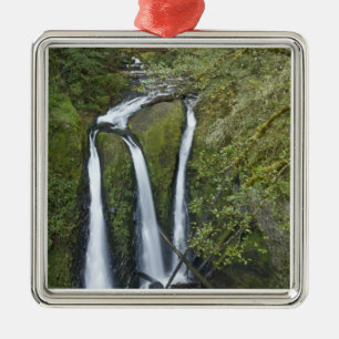 Triple Falls, Columbia River Gorge Metal Tree Decoration