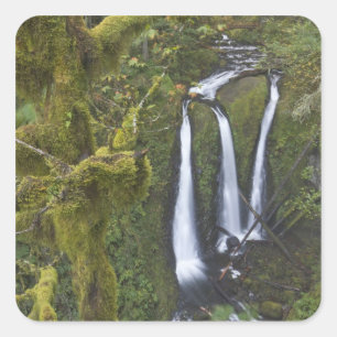 Triple Falls, Columbia River Gorge Square Sticker