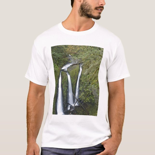 Triple Falls, Columbia River Gorge T-Shirt (Front)