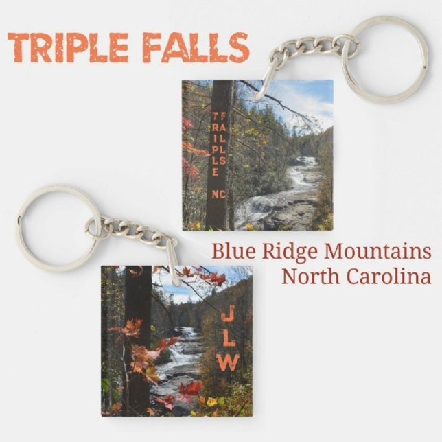 Triple Falls DuPont State Forest NC Photographic Key Ring (Creator Uploaded)