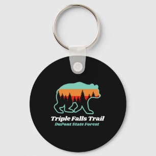 Triple Falls Trail Dupont State Forest Bear Souven Key Ring