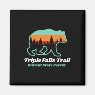 Triple Falls Trail Dupont State Forest Bear Souven Magnet